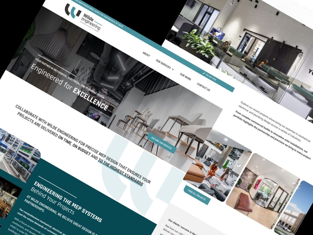 Wilde Engineering website homepage design preview
