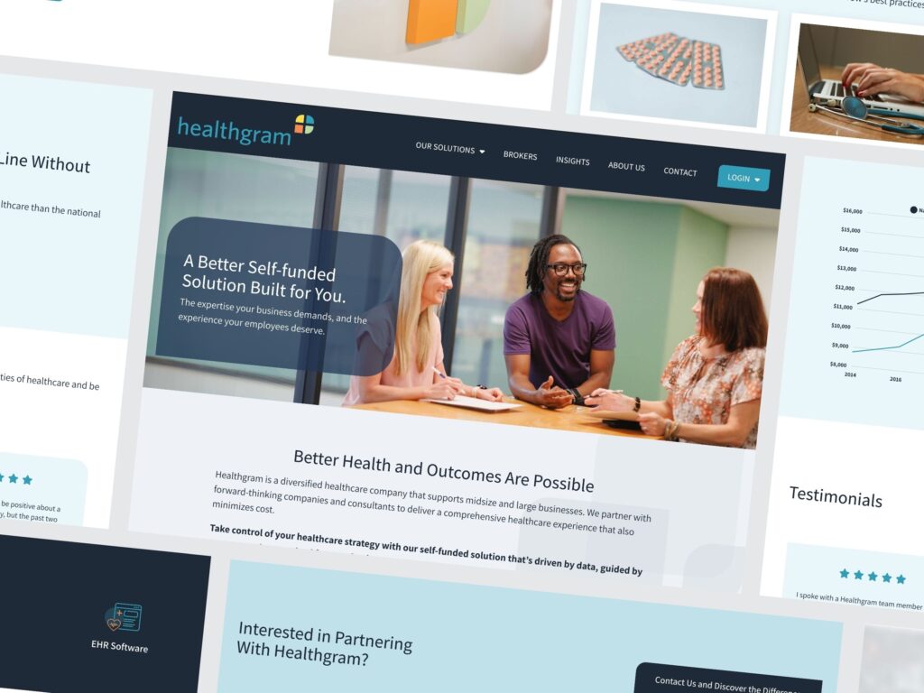Healthgram custom website project.