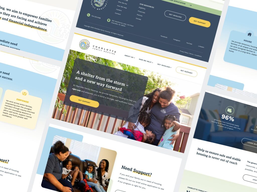 Charlotte Family Housing website design mockup
