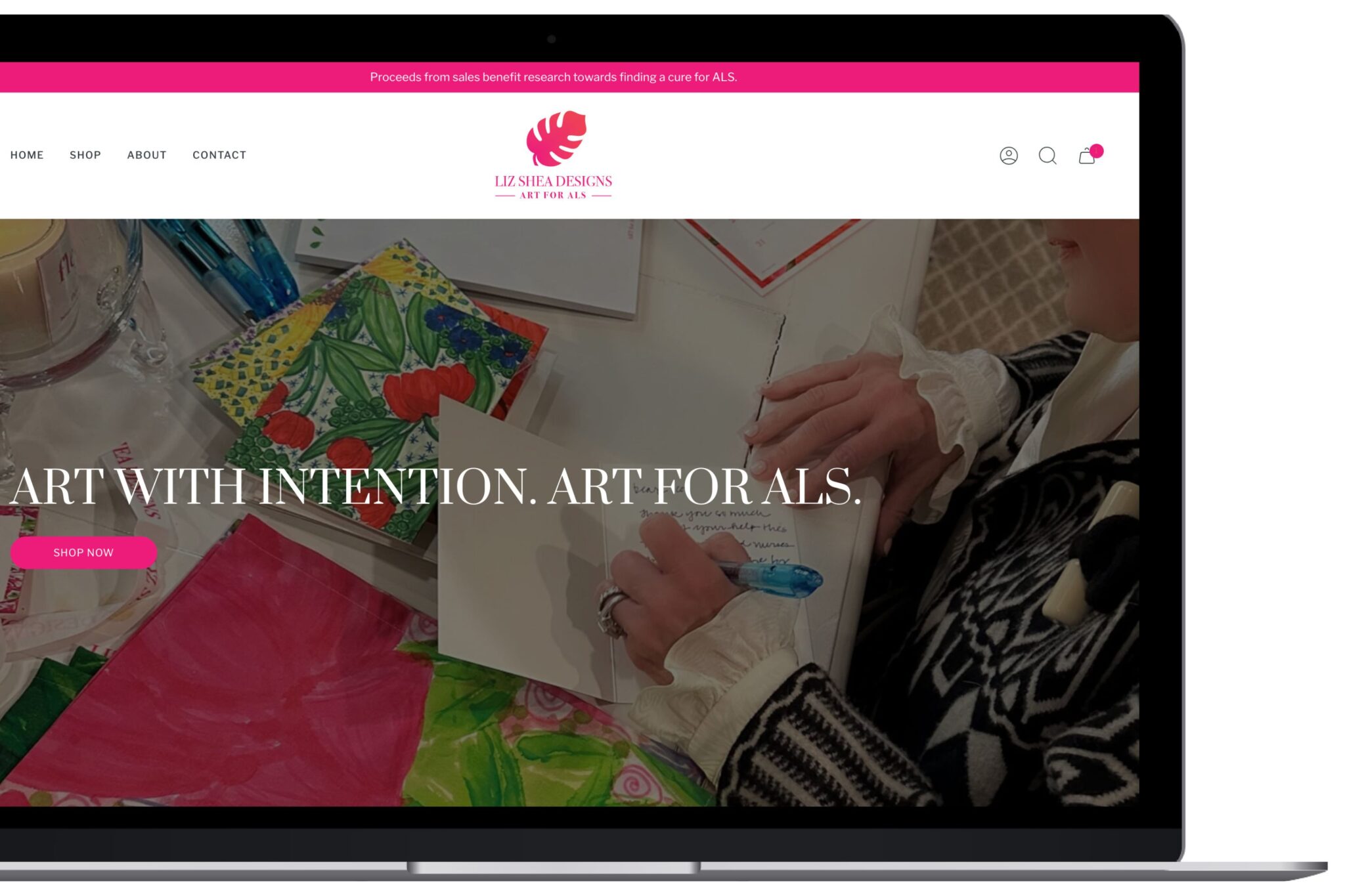 Art for ALS fundraising card creation