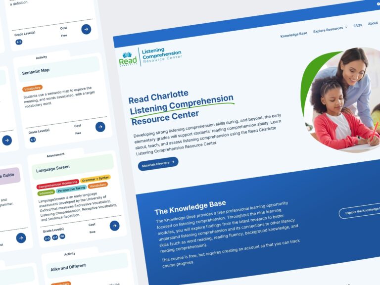 Read Charlotte Listening Comprehension Resource Center webpage
