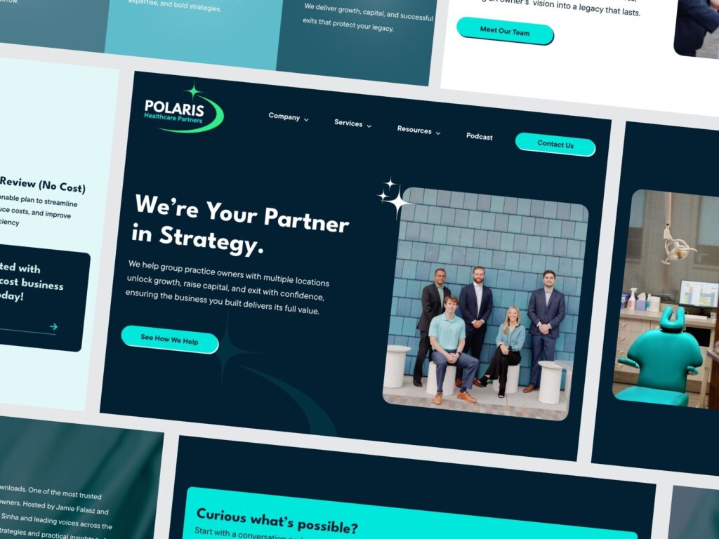 Polaris Healthcare Partners website homepage design