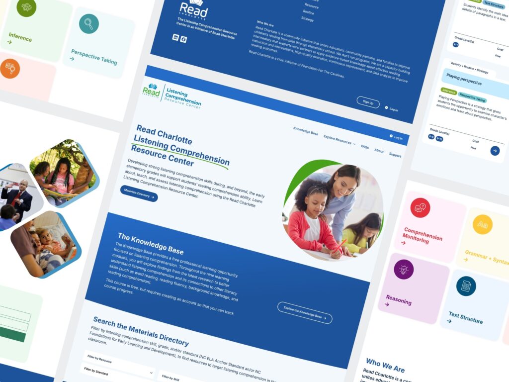 Read Charlotte Listening Comprehension Resource Center website homepage