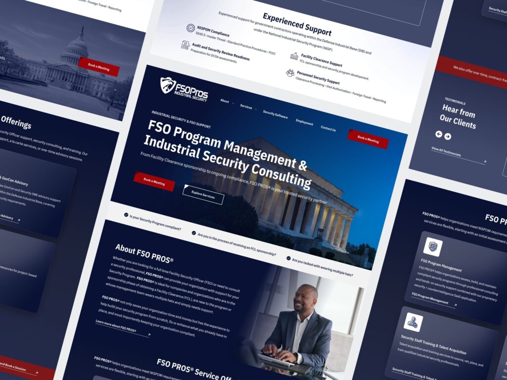 FSO Pros industrial security consulting website design