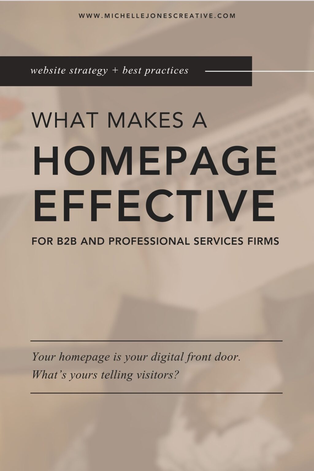 Blog graphic about effective homepage design for B2B firms