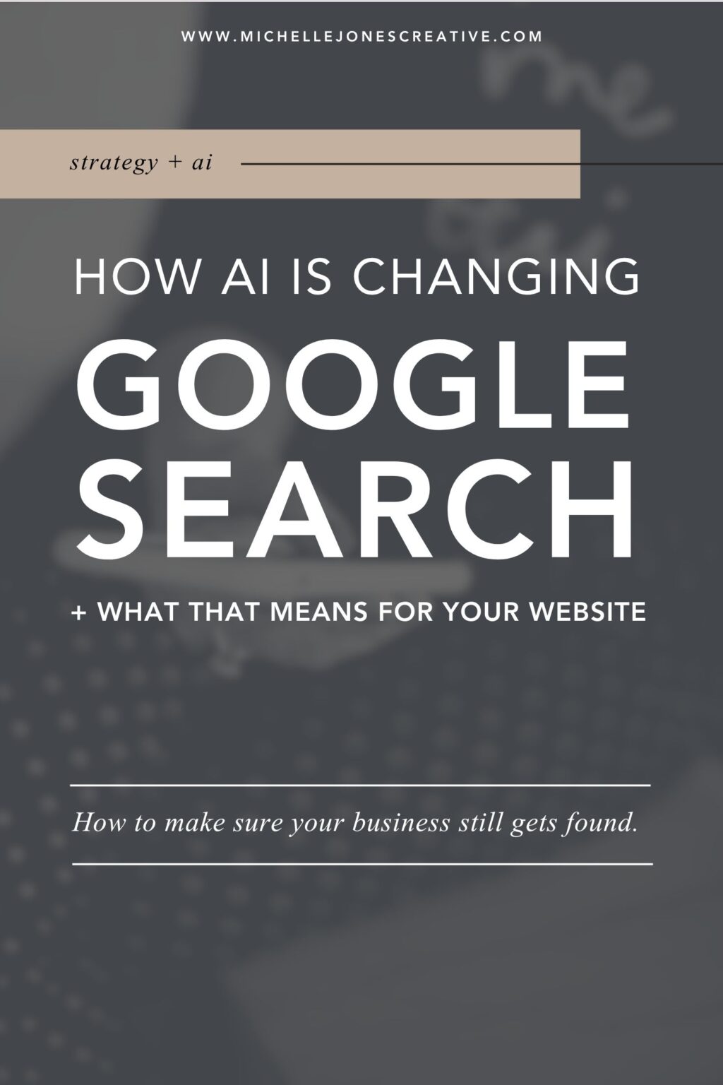 Blog graphic about AI changing Google Search for websites