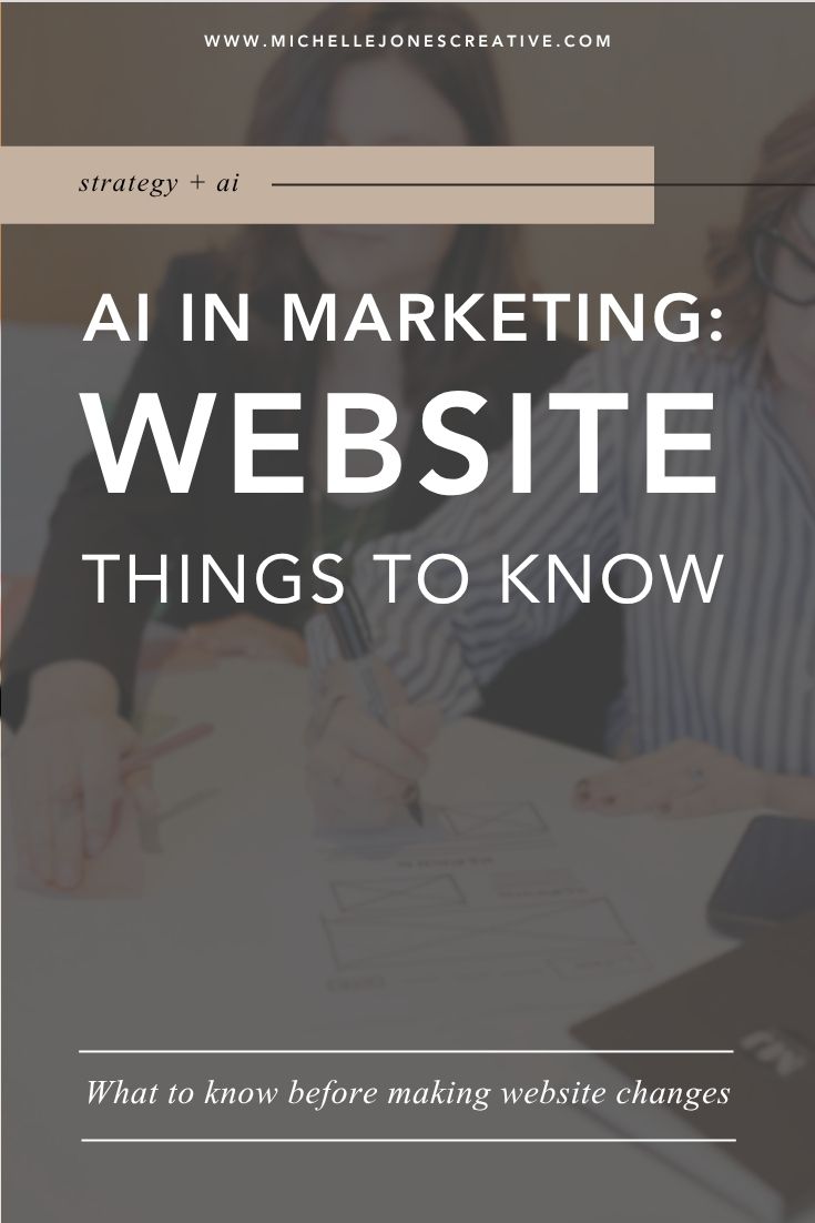 AI in Marketing: Website Things to Know guide graphic