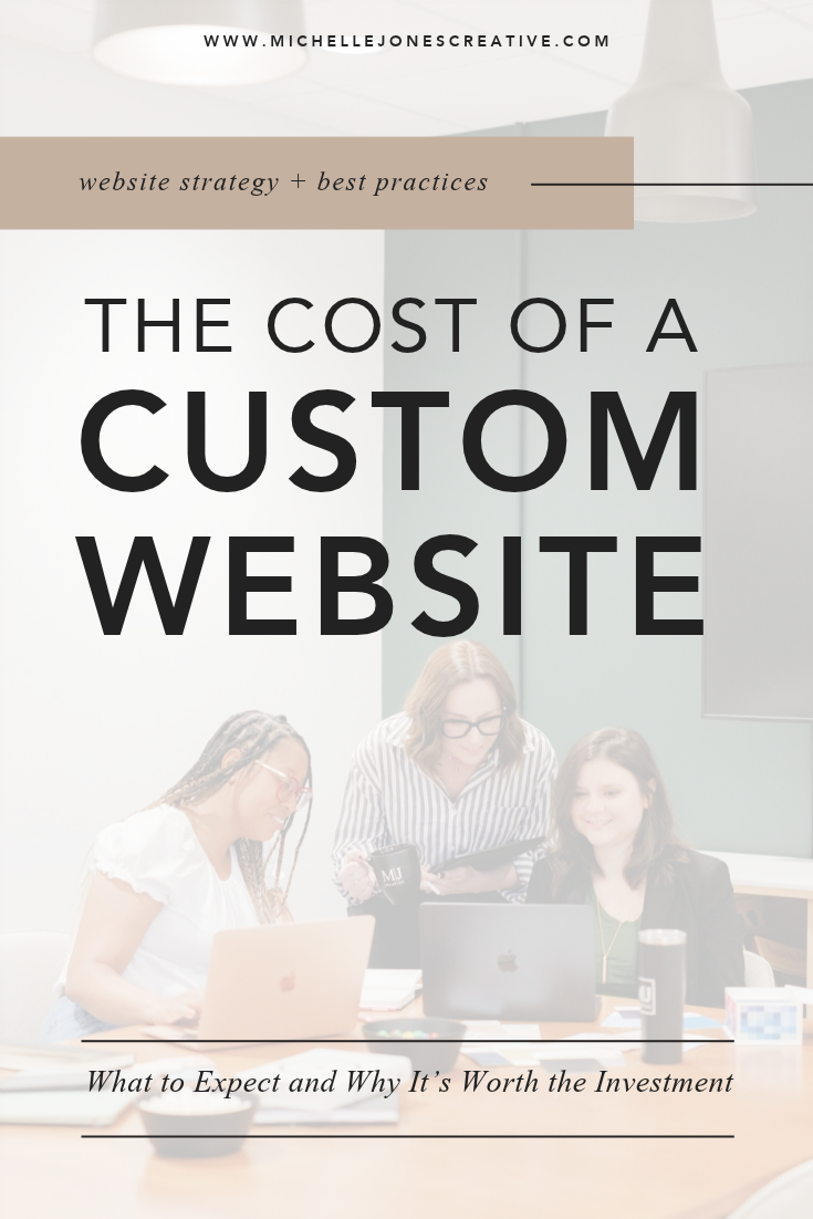 Blog graphic about custom website cost breakdown